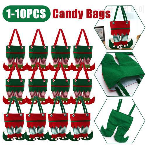 Christmas Elf Candy Bags Velvet Bags Santa Claus Pants Handbag Bags For Packaging Festival Party Decor Xmas Tree Decoration 2023