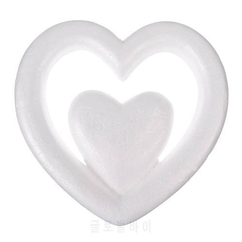 25cm Craft Heart Wreath Forms Styrofoam Polystyrene Heart For Crafts DIY Hearts For Flower Arranging Wedding Valentines Day