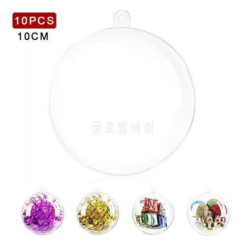 Durable New Practical Christmas Balls Acrylic Plastic Transparent Tree Ball 10PCS 5cm/8cm/10cm ALL SIZES Bauble