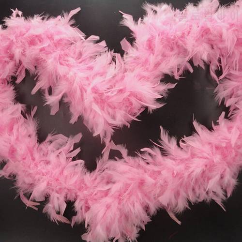 40/80G Super Thicken Fluffy Feather Boa 2M Scarf for Christmas Party Wedding Decoration Shawl Decorative Costume Accessories