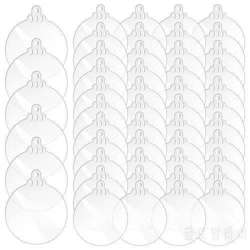 Acrylic Transparent Circle Discs Clear Disc 2mm Thick Christmas Ornament Ornament Transparent Discs For Bauble Tree Decoration