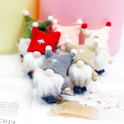 Mini Wool Cute Doll Christmas Doll Pendant Creative Christmas Tree Decoration Enfeites De Natal Decoration Home Decor