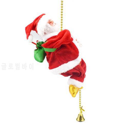Climbing Beads Santa Claus Music Electric Doll Rope Christmas Gifts Ornaments Cross border wholesale fashion hotsale funny adult