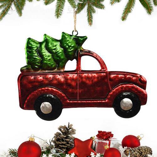 Christmas Hanging Pendant Truck Cartoon Small Car With Tree Ornaments Pickup Truck And Car Shape Pendants For Christmas Tree