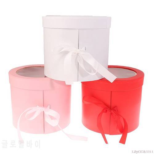 Christmas Double Layers Cylinder Rotating Box Gift Box Flower Packing Box DIY Valentine&39s Day Wedding Flower Cone Decoration