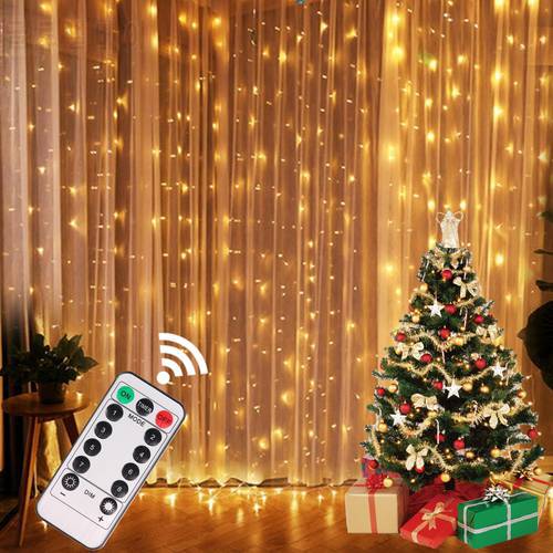 Christmas Lights Curtain Garland Festoon Merry Christmas Decor For Home Christmas Ornaments Xmas Gift Navidad 2022 New Year 2023
