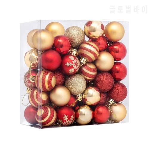 50 Pieces Shatterproof Christmas Tree Hanging Ball for Holiday Wedding Party Decor