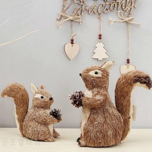 Cute Wooden Artificial Christmas Squirrel Xmas Decor for Home Decor for Christmas Ornaments
