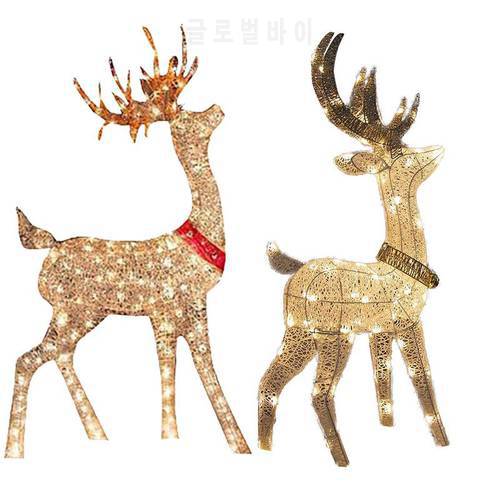 Lighted Christmas Deer Stake Lighted Christmas Deer Stake Acrylic Christmas Holiday Figures Flat Decor For Lawn Garden Indoor