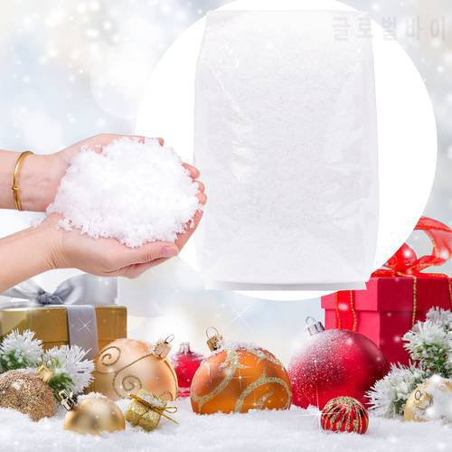 50/20g Fake Snow Decoration Artificial Snow Powder for Christmas Crafts Plastic Snowflakes Holiday Decor Winter Village Displays
