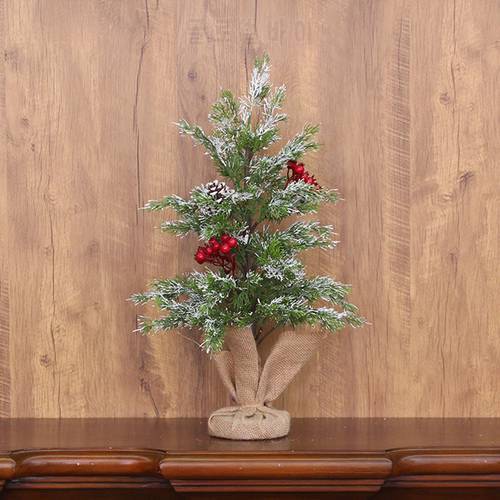 Christmas decorations 55cm red fruit pinecone small Christmas tree front desk window scene decoration