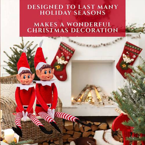Red Christmas Elf Doll Merry Christmas Decorations for Home Xmas Ornaments Navidad Party Supplies Happy New Year 2023 Natal