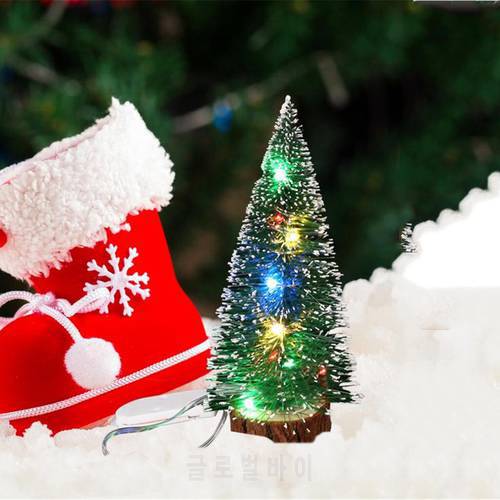 Decoration Mini With Led Christmas Lights Decorations Tree Desktop Christmas Home Decor