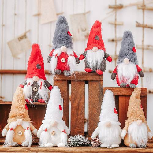 Christmas Decorations for Home 2022 Gnome Santa Faceless Doll Christmas Tree Decorations New Year 2023 Gifts Navidad Ornament