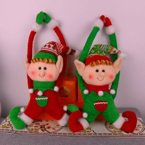 2022Christmas Curtain Buckle Santa Elk Elf Doll Xmas Ornaments Gifts Merry Christmas Decorations for Home Navidad New Year 2023