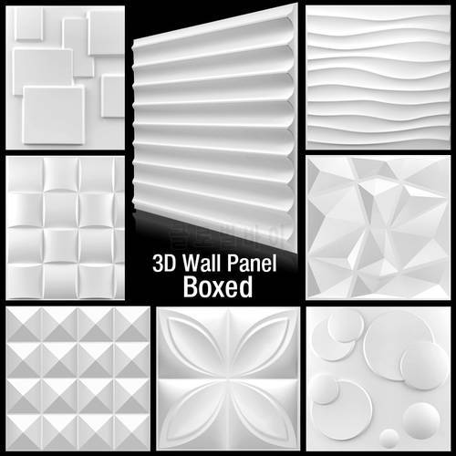 30cm 3D wall Panels Mold Plaster Wall Stone Wall Art Decor 3D Wall Sticker Living Room Wallpaper Mural Bedroom Non self-adhesive