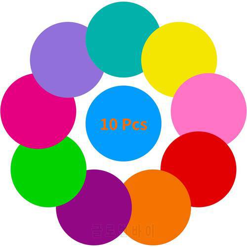 10 Pcs Colorful Dry Erase Circles WhiteBoard Marker Removable 11.8 inch Dry Erase Dot Wall Decal for Home Decor School Teaching