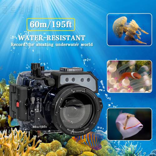 Waterproof Case for Sony RX100 V Camera Photography Underwater 60m Protective Housing Diving Equipment Camera Accessory Box