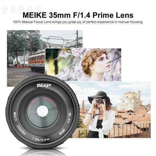 Meike 35mm f1.4 Large Aperture Manual Focus APS-C lens for Sony NEX3/3N/5/5T/5R/5N/NEX6/7/a5000/a5100/a6000/a6300 + Gift