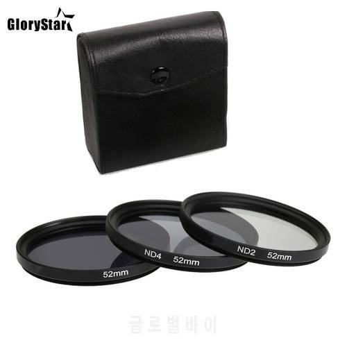 GloryStar 3 in 1 Gray ND2 ND4 ND8 Lens Filter Kit Set 49mm 52mm 55mm 58mm 62mm 67mm 72mm 77mm for Canon Nikon Sony Pentax Camera