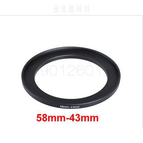 58mm-43mm 58-43 mm 58 to 43 Step down Filter Ring Adapter For filters adapters LENS LENS hood LENS CAP