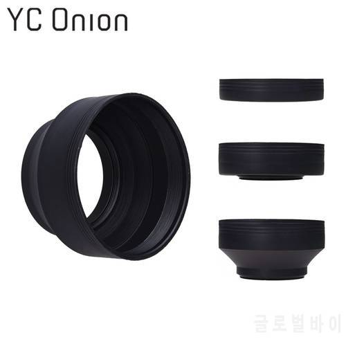 Rubber Lens Hood Tele Wide-Angle Standard 49mm 52mm 58mm 55mm 62mm 67mm 72mm 77mm Telephoto Lente Cap For Nikon Canon Sony