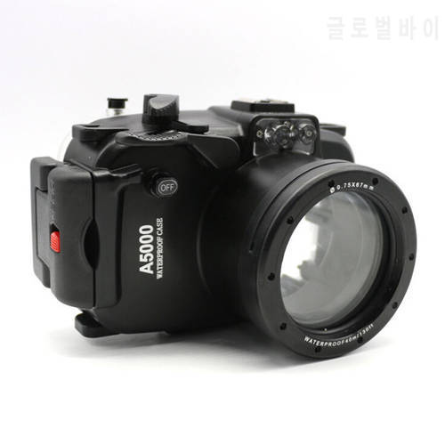 40m 130ft Waterproof Box Underwater Housing Camera Diving Case for SONY A5000 16-50mm lens Bag Case Cover