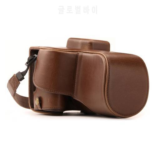 limitX PU Leather Camera Case Shoulder Bag Hard Bags For Canon EOS 200D Mark II 250D Rebel SL3 SL2 Kiss X9 with 18-55mm Lens