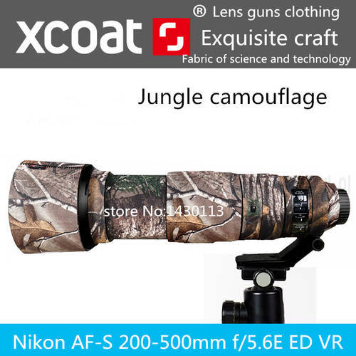 Camera Lens Coat Camouflage For Nikon AF-S 200-500mm f/5.6E ED VR Lens guns clothing he found himself a guns clothing A06