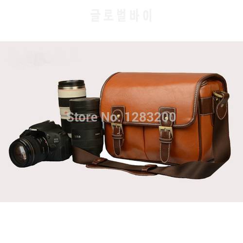 PU Leather Waterproof Camera bag for Nikon Canon Sony Samsung Pentax 115-3