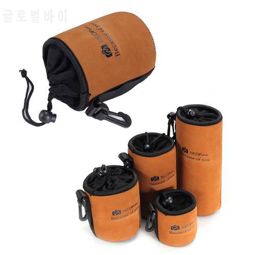 Neoprene ultra light Soft DSLR Lens Bag Pouch Case Protector + Belt Loop S M L XL SIZE