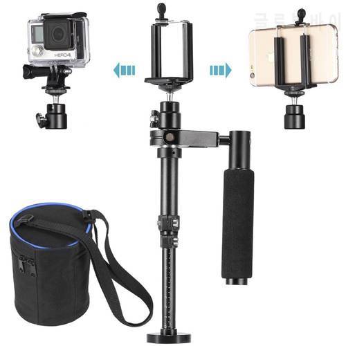 Action Sport Camera Handheld Video Stabilizer Steadycam for Gopro Hero 3 3+ 4 5 for Smartphone Sunsumg iphone 6 7 With Clip