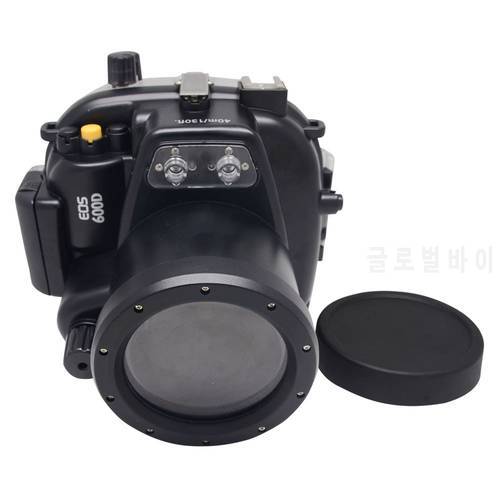 Mcoplus 40m/130ft Underwater Waterproof Housing Case for Canon EOS 600D/Rebel T3i 55mm Lens