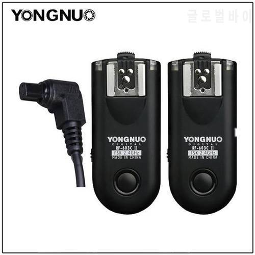 YONGNUO 2pcs RF-603 II Flash Trigger Transceiver Set Shutter Release for Canon Nikon Pentax DSLR Camera RF603 II C1 C3 N1 N3
