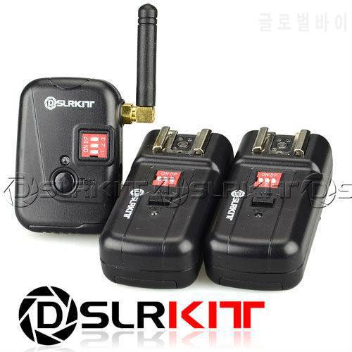 DSLRKIT PT-08XT 8 Channels Wireless/Radio Flash Trigger with Antenna with 2 Receivers