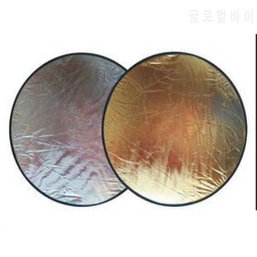 Double faced 60cm reflectors two sides of gold and silver reflector belt portable bag photo studio accessories for canon nikon