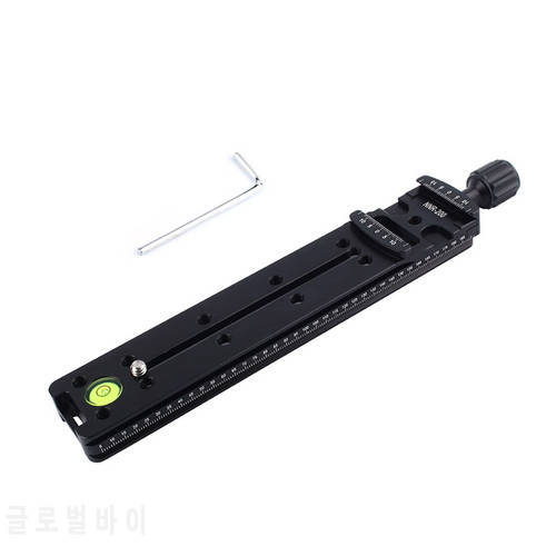 200mm Nodal Slide Rail Quick Release Plate Clamp Adapter For Macro Panoramic Arca Quick Release Plate Tripod Aluminum Alloy
