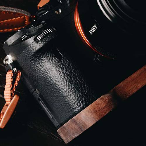 African Black Wooden Wood Hand Grip Plate Bracket For Sony a9 A7m3 A7RIII ILCE-7RM3 A7R MKIII