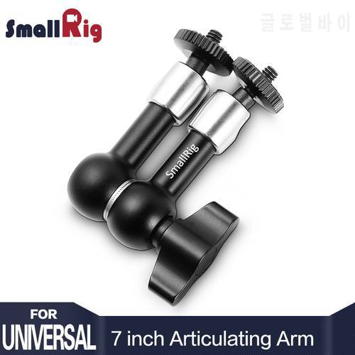 SmallRig Camera 7 inch Articulating Arm EVF Mount Microphone Mount Universal 1/4 to 1/4 Aluminum Magic Arm Camera 2065