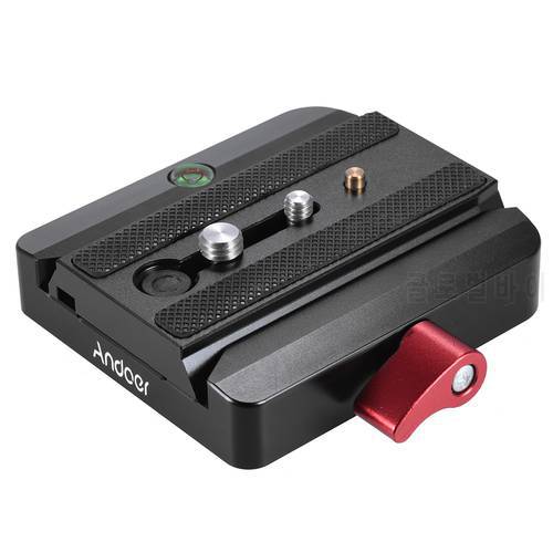 Andoer Rapid Connect Adapter with Quick Release Sliding Plate for Manfrotto Tripod 577 Replacement