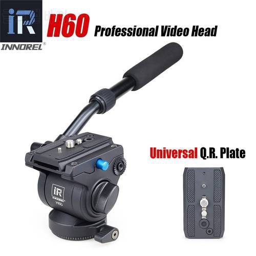 H60 Panoramic Tripod Head Hydraulic Fluid Video Head for Monopod Slider Manfrotto 501PL Plates Compatible Better than JY0506H