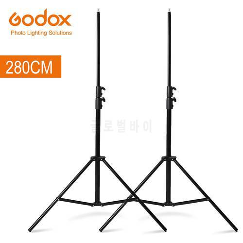 2PCS Godox 280cm 9FT Studio Lighting Photo Light Stand for Flash Strobe Continuous Light