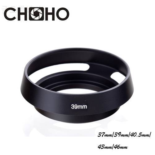 Camera Lens Hood Metal Vented 37mm 39mm 40.5mm 43mm 46mm Screw-in Lente Protect For Canon Nikon Sony Leica Olympus Pentax