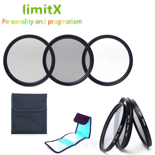 limitX 58mm UV CPL ND4 Filter lens & Case for Panasonic LUMIX G X VARIO 12-35mm F2.8 ASPH. POWER O.I.S. H-HS12035 Lenses GH4 GH5