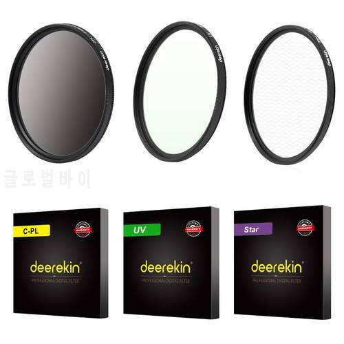 Deerekin 58mm Polarizer CPL+UV+Star(6x) Lens Filter Kit for Digital Camera 58 mm Canon Nikon Fujifilm Lenses