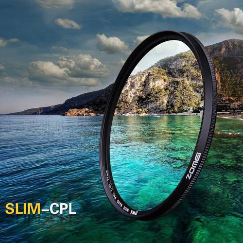 Zomei 62mm Ultra Slim CPL Filter CIR-PL Circular Polarizing Polarizer Filter for Nikon Canon Tamron Sigma Olympus 62mm Lens