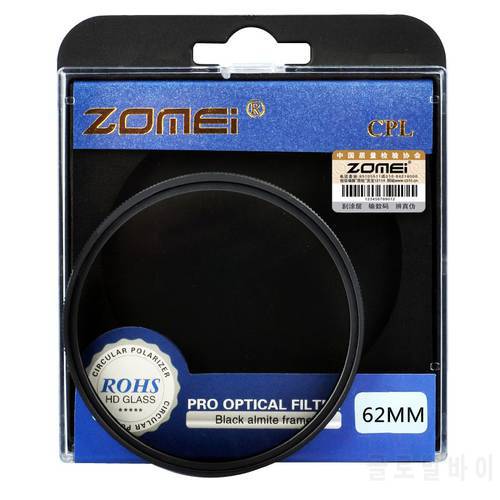 Zomei 62mm Professional Optical CPL Circular Polarizing Polarizer Filter for Canon Nikon Tamron Sigma Sony Olympus cameras Lens
