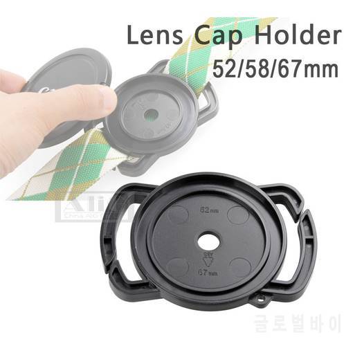DSLR Camera Lens Cap Keeper Holder Anti-lost Cover Fits for 52mm 58mm 67mm Filter Lens Cap Universal Accessories