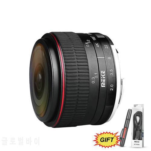 MEKE Meike 6.5mm Ultra Wide f/2.0 Fisheye Lens for Canon EF-M mount Mirorrless Camera Canon EOS M1/M2/M3/M5/M10/M100+Free Gift