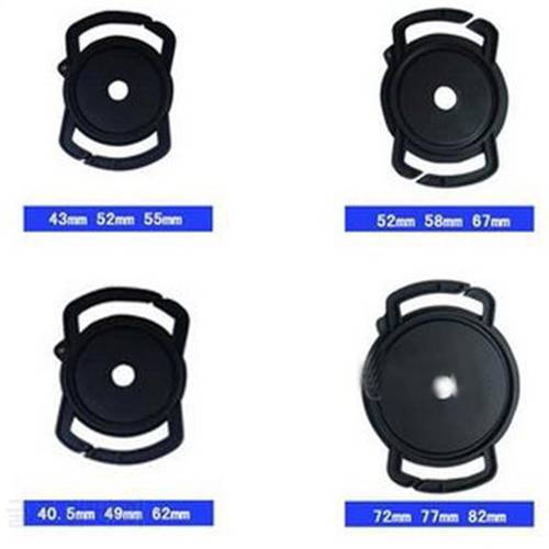 Camera Buckle Lens Cap Keeper Base Holder 40.5 52 55 58 62 67 72 77 82mm for canon nikons sony dlsr Lens Cap Protect Neck Strap